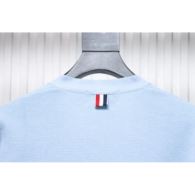 Thom Browne 21FW Double Sleeves Webbing Armband Cardigan Sweater