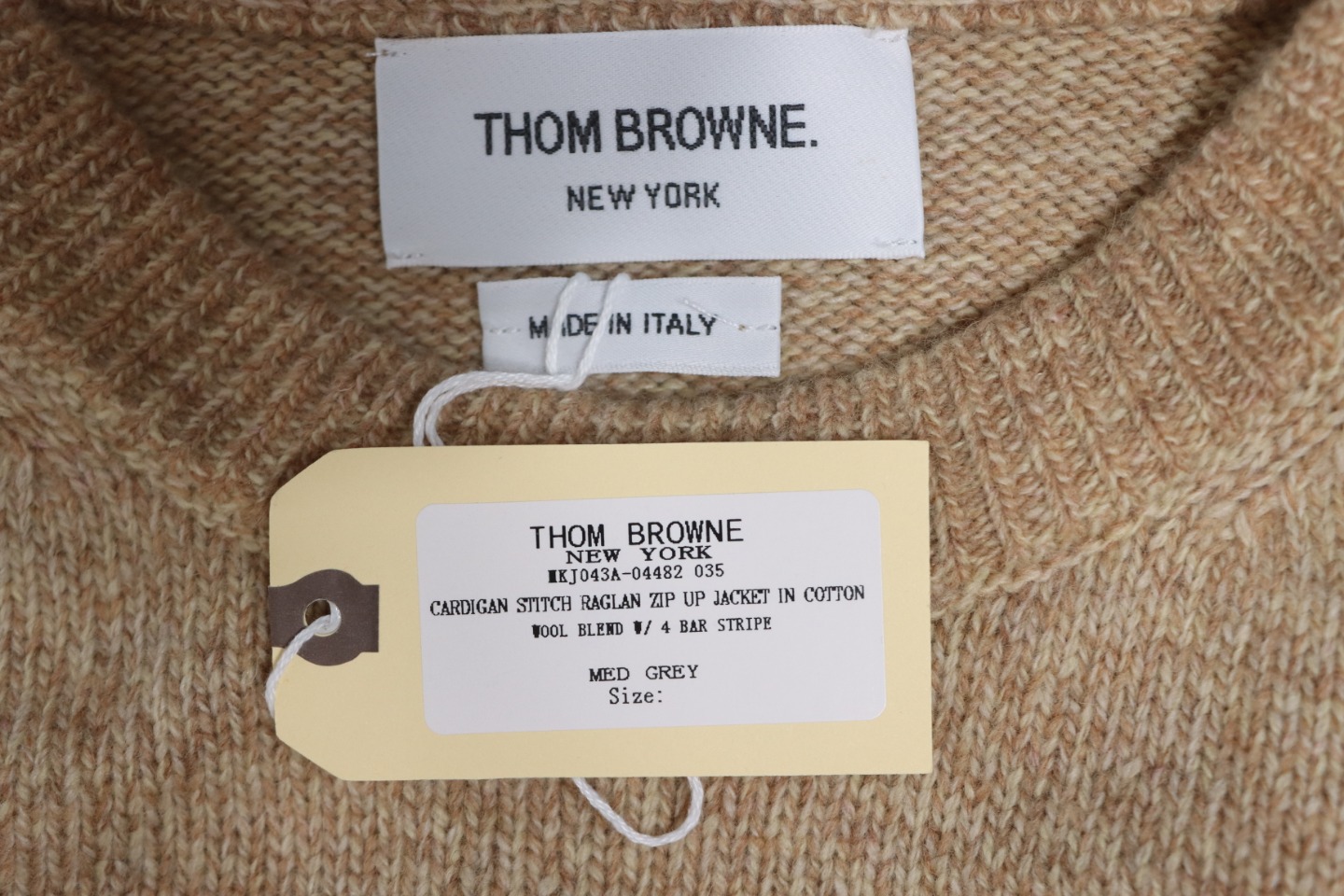 Thom Browne 21FW Three-Button Australian Wool Crewneck Sweater