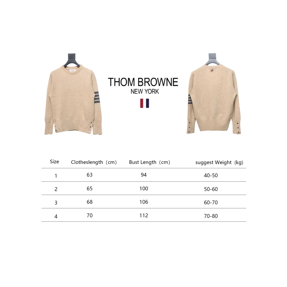 Thom Browne 21FW Three-Button Australian Wool Crewneck Sweater