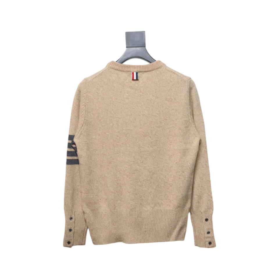 Thom Browne 21FW Three-Button Australian Wool Crewneck Sweater
