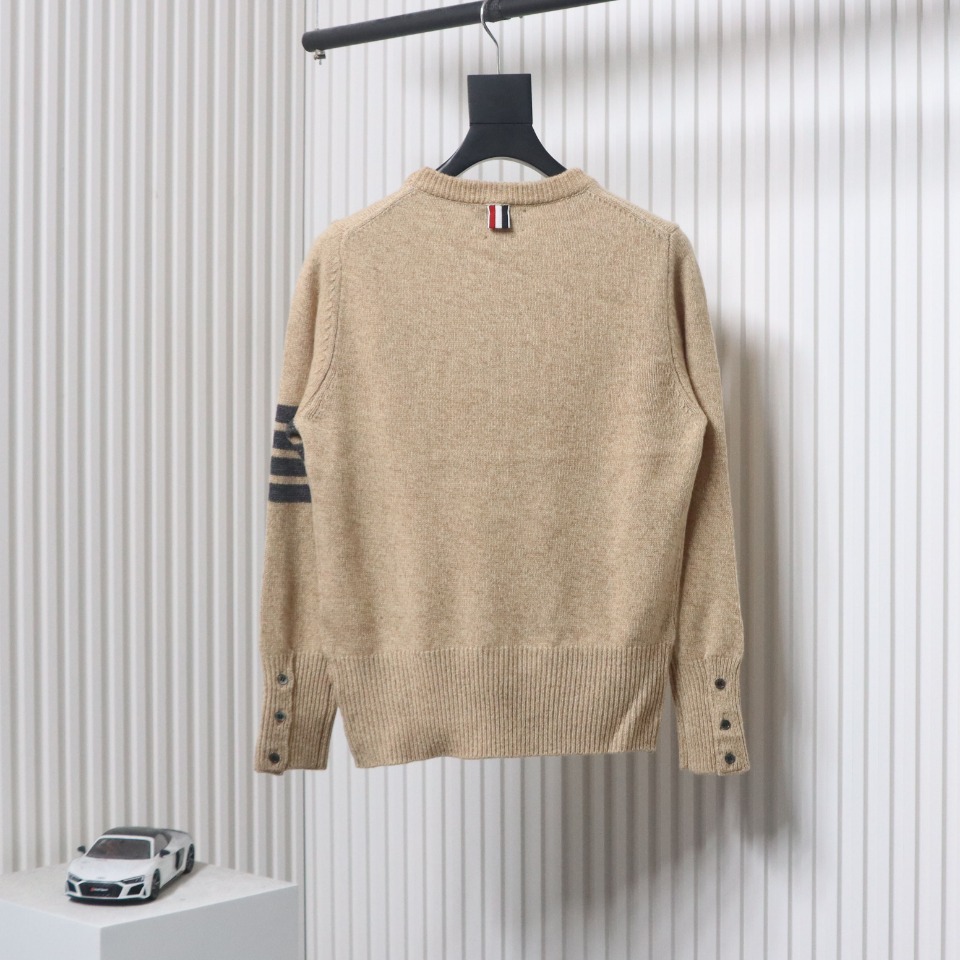 Thom Browne 21FW Three-Button Australian Wool Crewneck Sweater