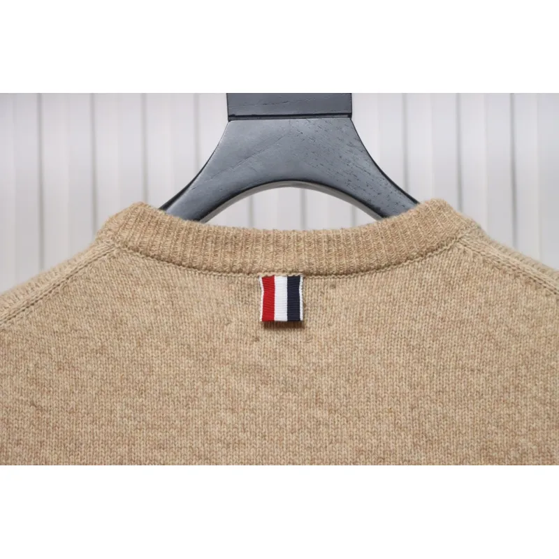 Thom Browne 21FW Three-Button Australian Wool Crewneck Sweater