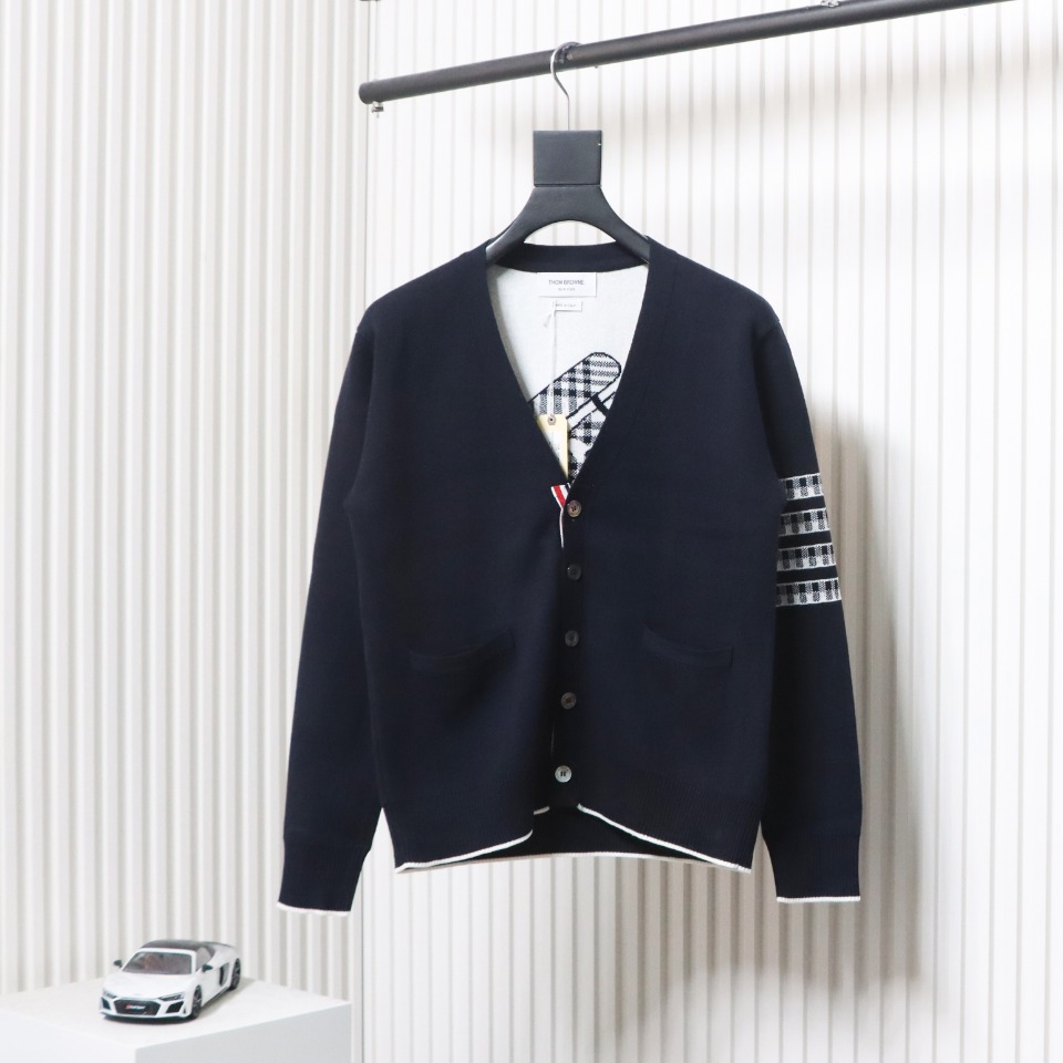 Thom Browne 22FW Airplane Cardigan Dark Blue