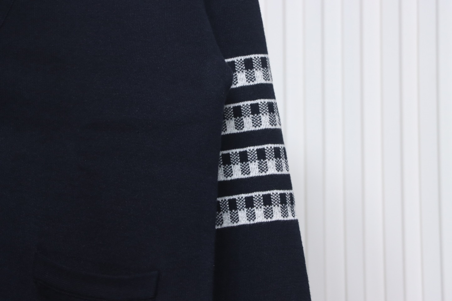 Thom Browne 22FW Airplane Cardigan Dark Blue