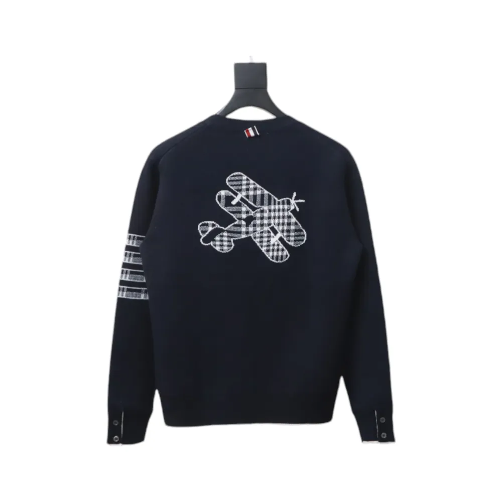 Thom Browne 22FW Airplane Cardigan Dark Blue