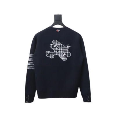 Thom Browne 22FW Airplane Cardigan Dark Blue 02