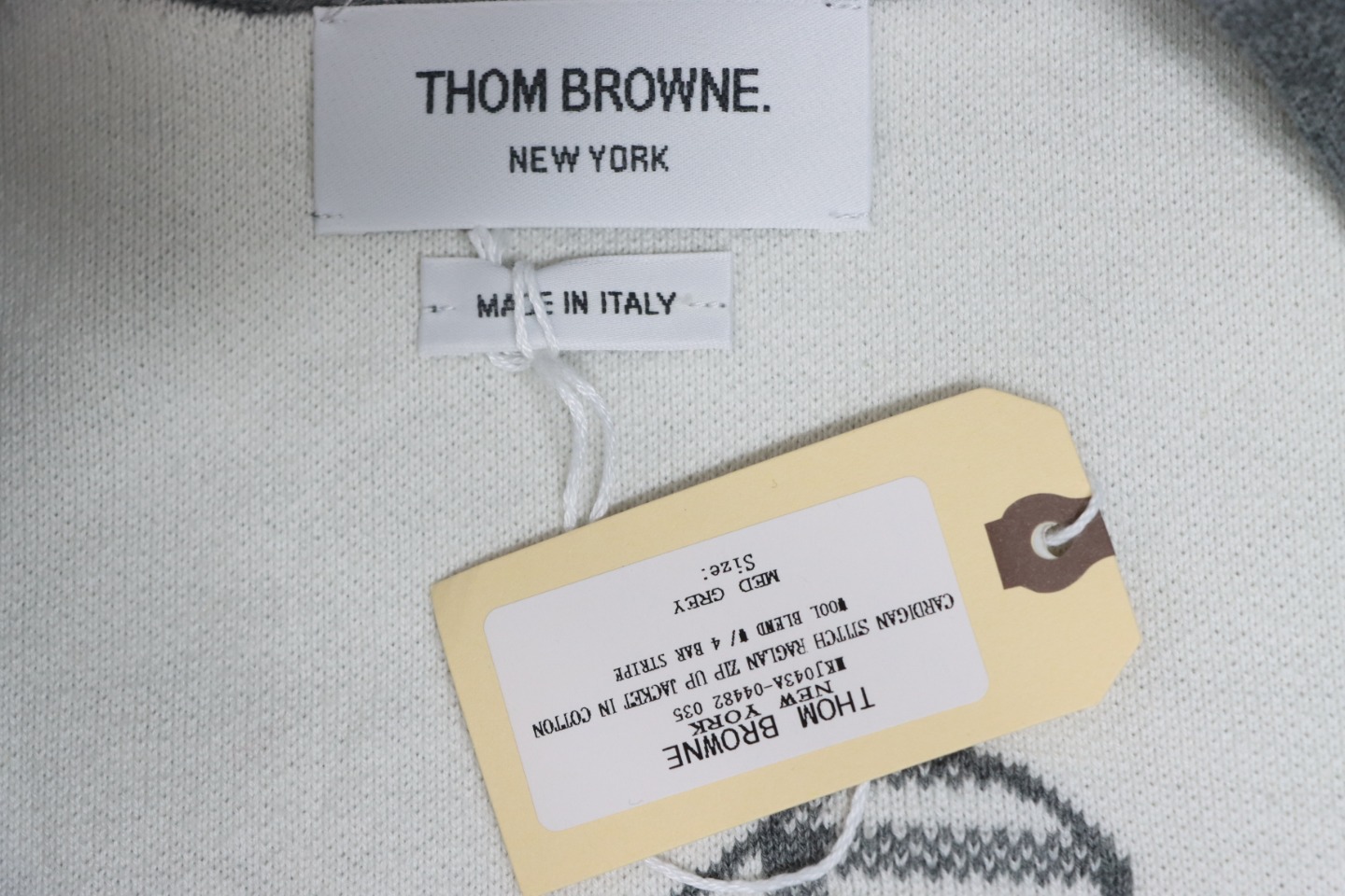 Thom Browne 22FW Airplane Cardigan Grey