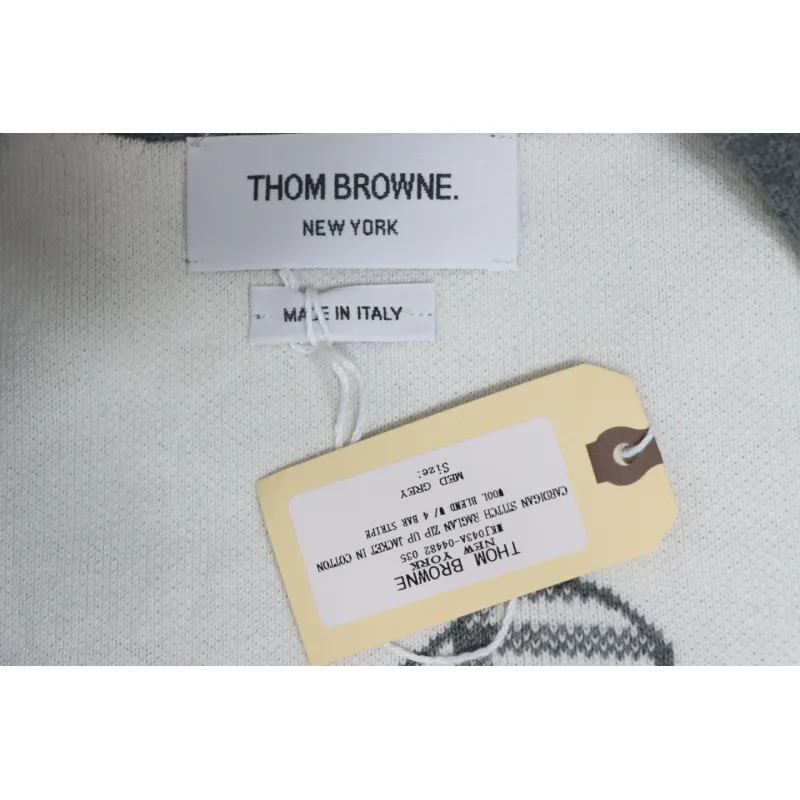 Thom Browne 22FW Airplane Cardigan Grey