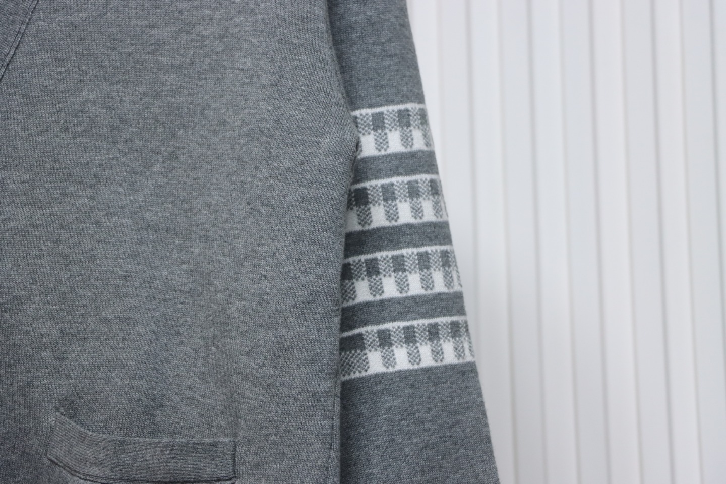 Thom Browne 22FW Airplane Cardigan Grey