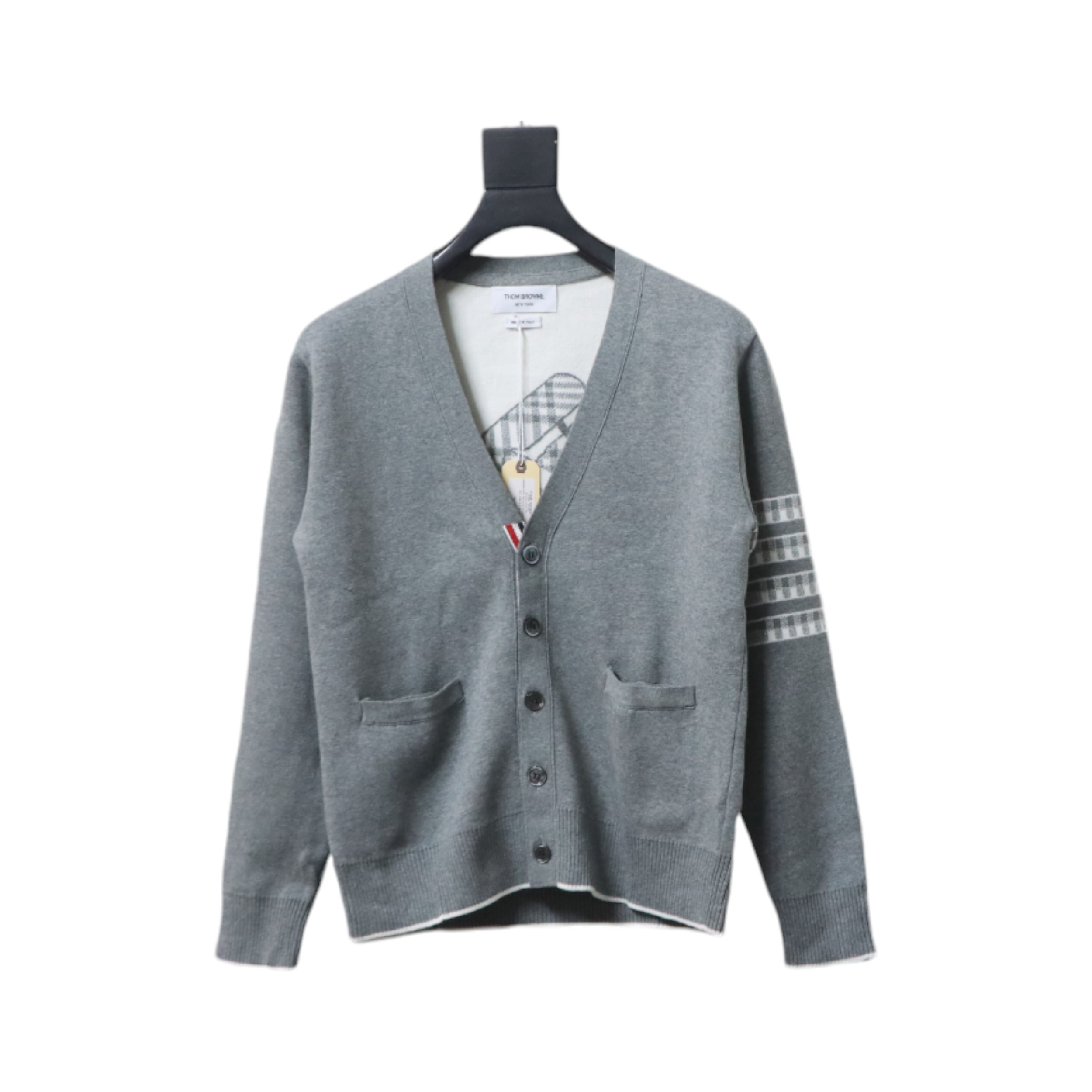 Thom Browne 22FW Airplane Cardigan Grey