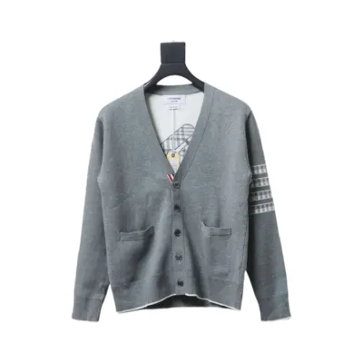 Thom Browne 22FW Airplane Cardigan Grey 01