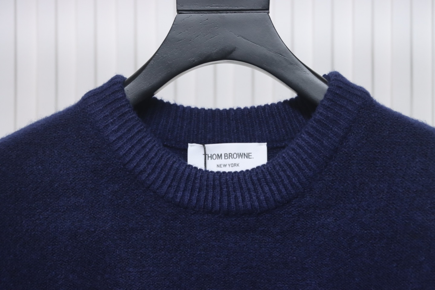 Thom Browne 23ss New Four-Stripe Crew Neck Pullover Sweater Blue