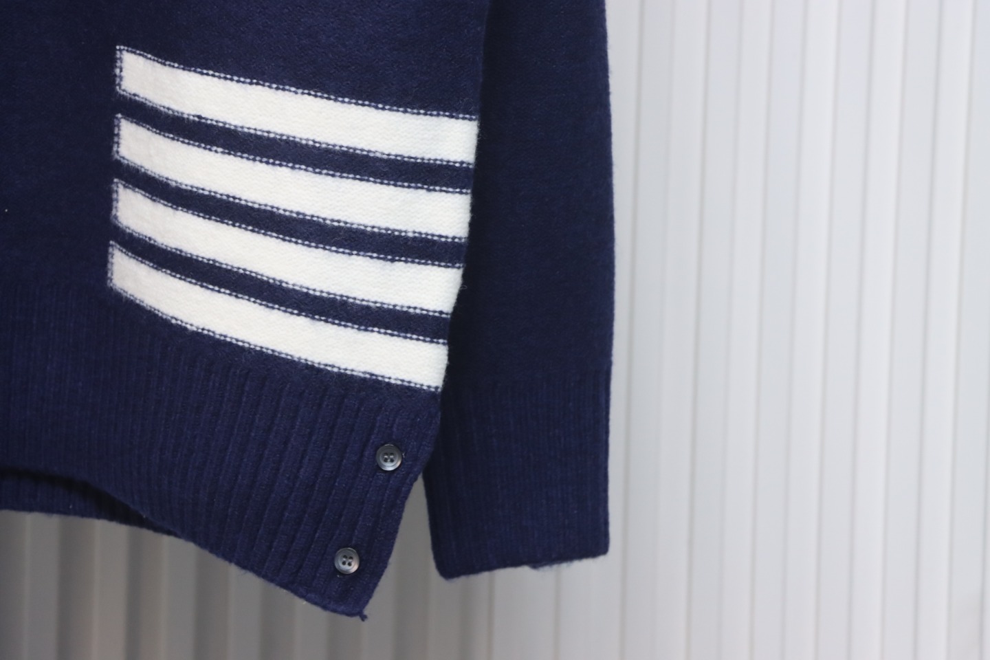 Thom Browne 23ss New Four-Stripe Crew Neck Pullover Sweater Blue