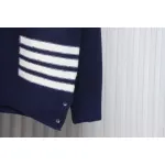 Thom Browne 23ss New Four-Stripe Crew Neck Pullover Sweater Blue