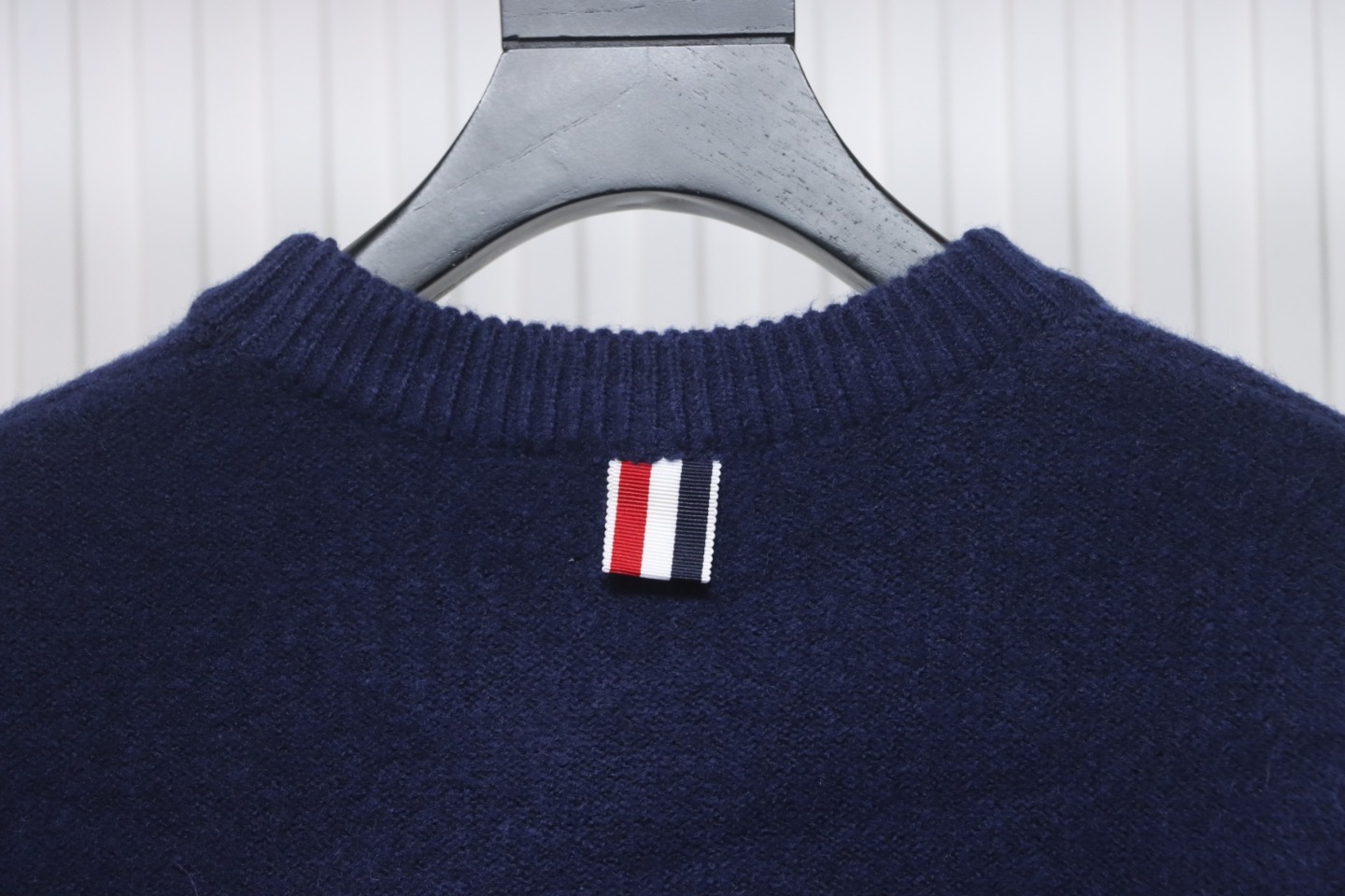 Thom Browne 23ss New Four-Stripe Crew Neck Pullover Sweater Blue