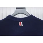 Thom Browne 23ss New Four-Stripe Crew Neck Pullover Sweater Blue