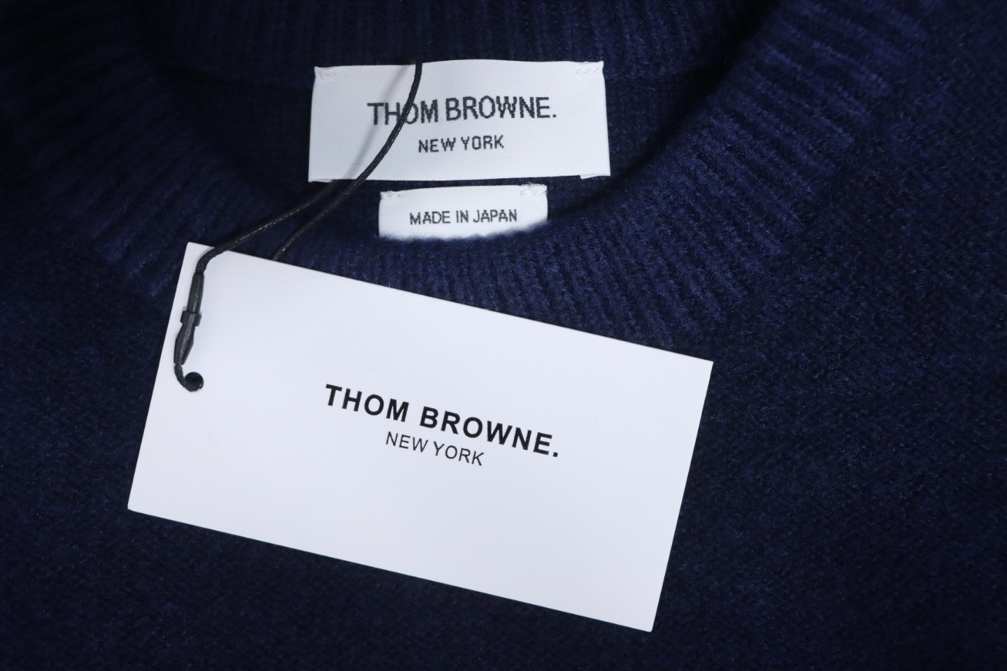 Thom Browne 23ss New Four-Stripe Crew Neck Pullover Sweater Blue