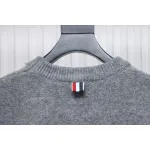 Thom Browne 23ss New Four-Stripe Crew Neck Pullover Sweater Gray