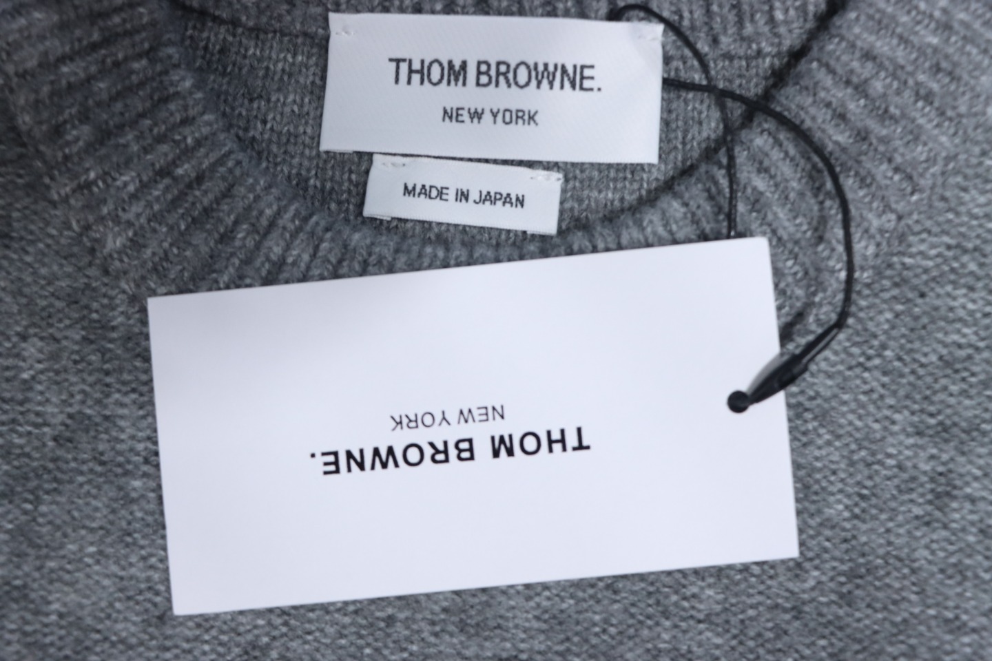 Thom Browne 23ss New Four-Stripe Crew Neck Pullover Sweater Gray