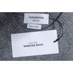 Thom Browne 23ss New Four-Stripe Crew Neck Pullover Sweater Gray
