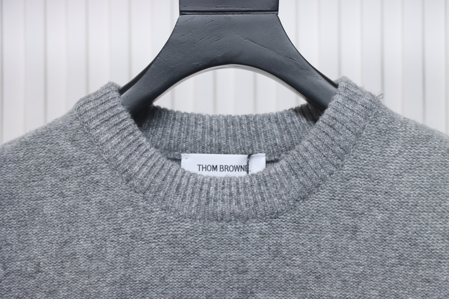 Thom Browne 23ss New Four-Stripe Crew Neck Pullover Sweater Gray