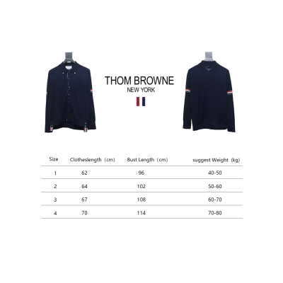 Thom Browne 24FW Armband Australian Wool Lapel Sweater Cardigan Blue 02