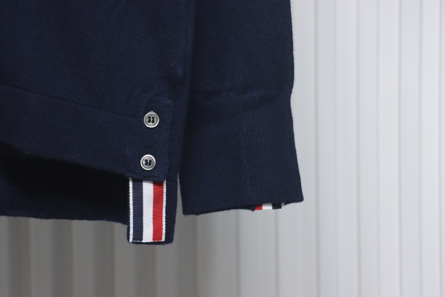 Thom Browne 24FW Armband Australian Wool Lapel Sweater Cardigan Blue