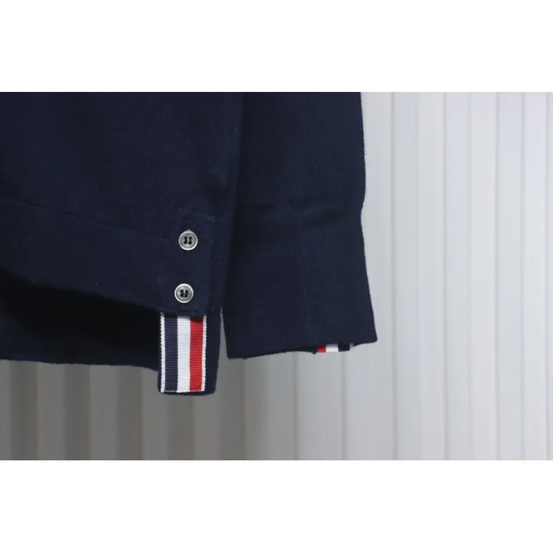 Thom Browne 24FW Armband Australian Wool Lapel Sweater Cardigan Blue