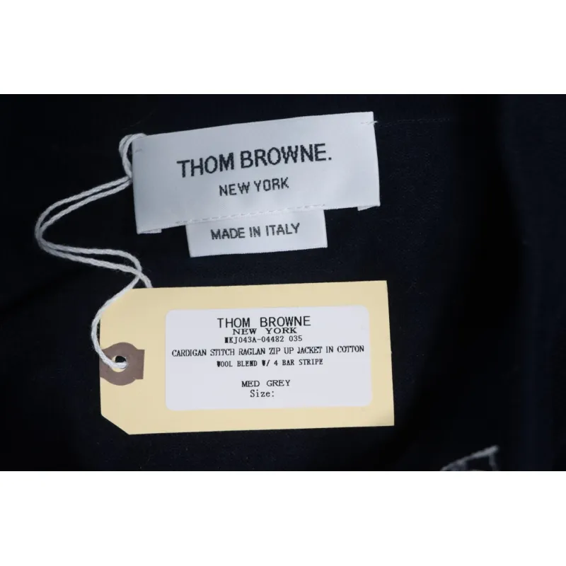 Thom Browne 24FW Armband Australian Wool Lapel Sweater Cardigan Blue