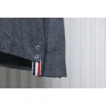 Thom Browne 24FW Armband Australian Wool Lapel Sweater Cardigan Dark Grey