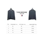 Thom Browne 24FW Armband Australian Wool Lapel Sweater Cardigan Dark Grey