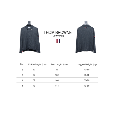 Thom Browne 24FW Armband Australian Wool Lapel Sweater Cardigan Dark Grey 02