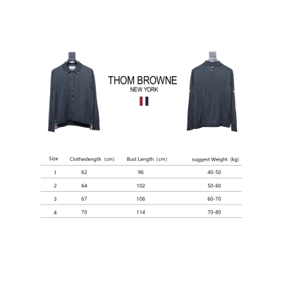 Thom Browne 24FW Armband Australian Wool Lapel Sweater Cardigan Dark Grey 02