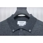 Thom Browne 24FW Armband Australian Wool Lapel Sweater Cardigan Dark Grey