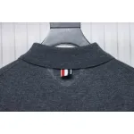 Thom Browne 24FW Armband Australian Wool Lapel Sweater Cardigan Dark Grey