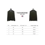 Thom Browne 24FW Armband Australian Wool Lapel Sweater Cardigan Green