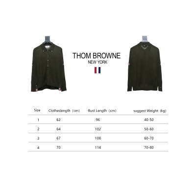 Thom Browne 24FW Armband Australian Wool Lapel Sweater Cardigan Green 02