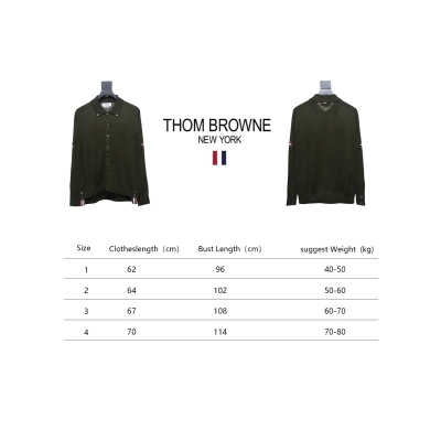 Thom Browne 24FW Armband Australian Wool Lapel Sweater Cardigan Green 02