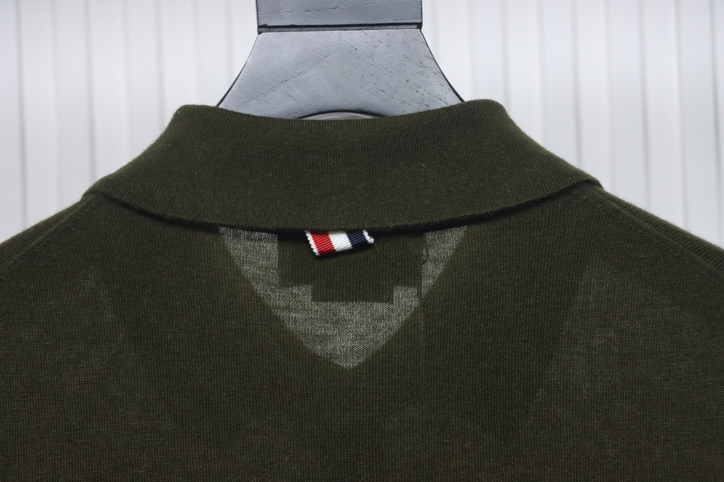 Thom Browne 24FW Armband Australian Wool Lapel Sweater Cardigan Green