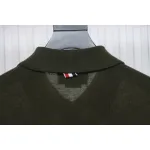 Thom Browne 24FW Armband Australian Wool Lapel Sweater Cardigan Green