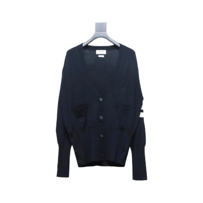 Thom Browne Fine Wool Cardigan Blue 01