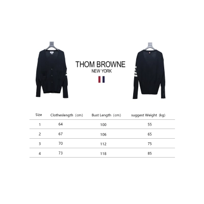 Thom Browne Fine Wool Cardigan Blue 02