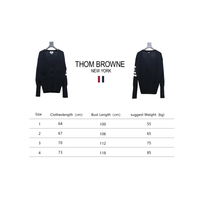 Thom Browne Fine Wool Cardigan Blue