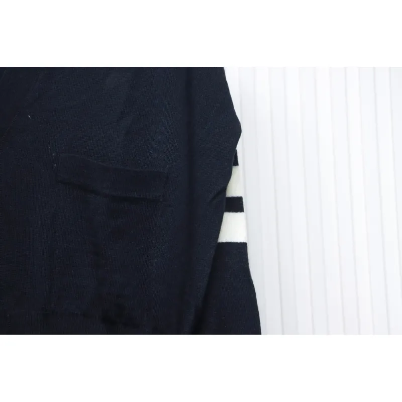 Thom Browne Fine Wool Cardigan Blue