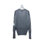 Thom Browne Fine Wool Cardigan Grey