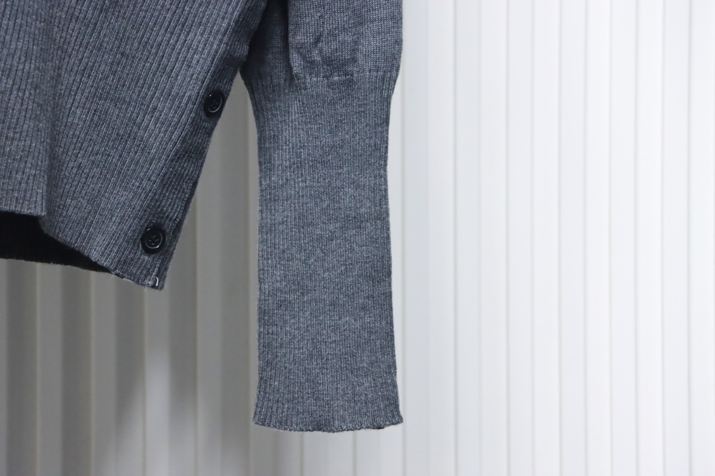 Thom Browne Fine Wool Cardigan Grey