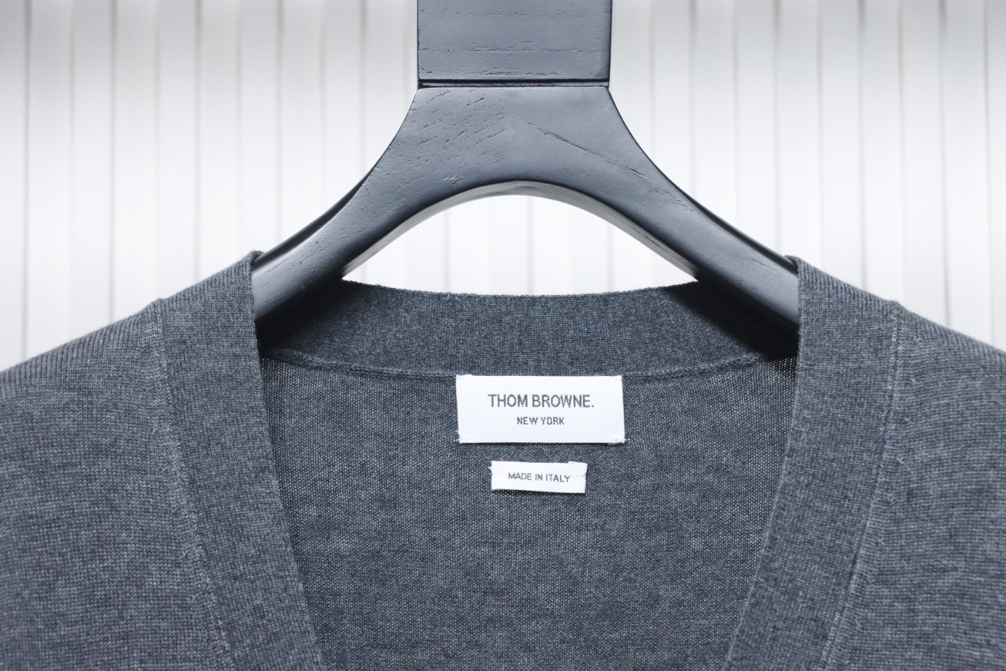 Thom Browne Fine Wool Cardigan Grey