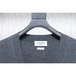Thom Browne Fine Wool Cardigan Grey