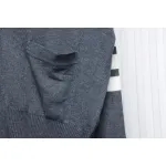 Thom Browne Fine Wool Cardigan Grey