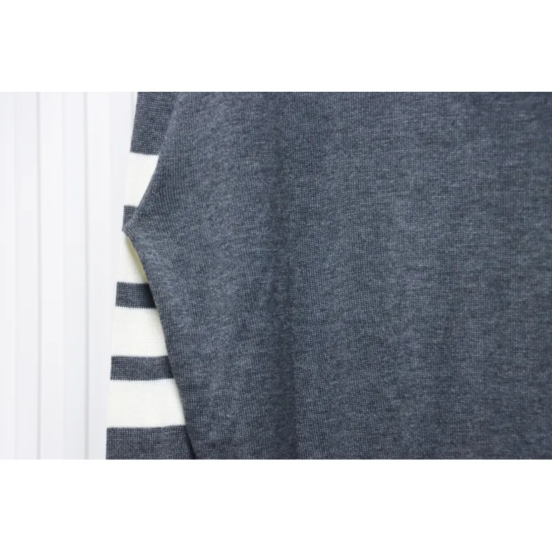 Thom Browne Fine Wool Cardigan Grey